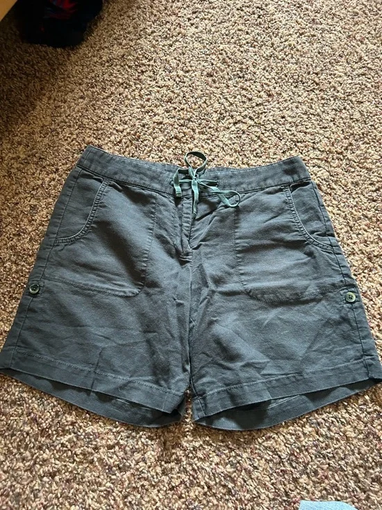 J. Crew Gray/Light Black Drawstring Utility/Hiking Shorts - Picture 1 of 3